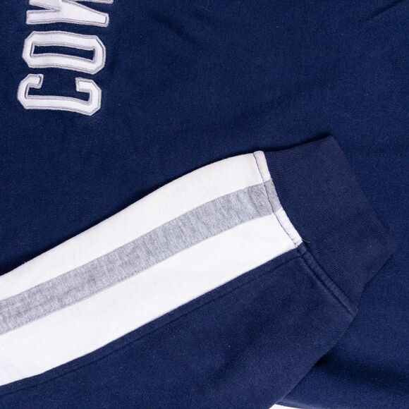 Vintage Reebok Dallas Cowboys NFL Sweatshirt XL Blue White Stripe Y2K Football - Picture 3 of 8